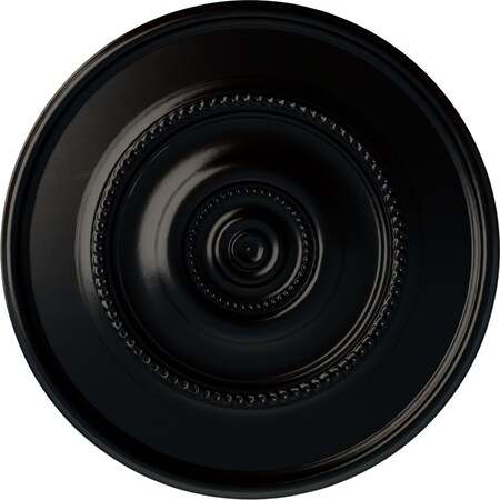Dylar Ceiling Medallion (Fits Canopies Up To 6 1/4), Hand-Painted Jet Black, 30OD X 2 1/4P